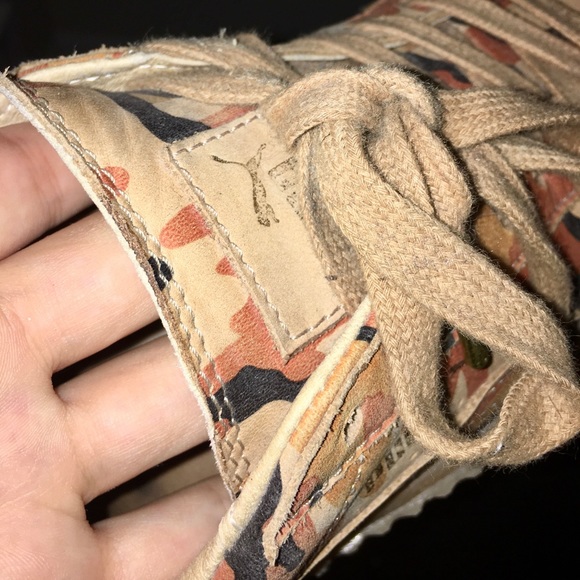 Rihanna Puma Orange Camo Creepers - Picture 8 of 9